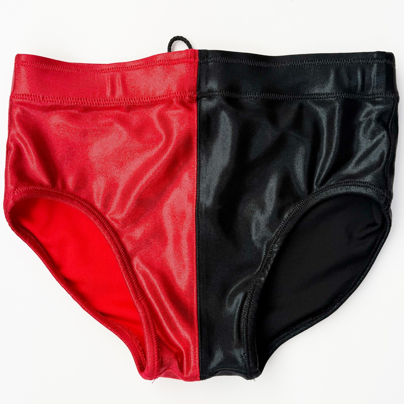 Pro Grade Wrestling Half RED Black Wrestling trunks tights gear NEW!