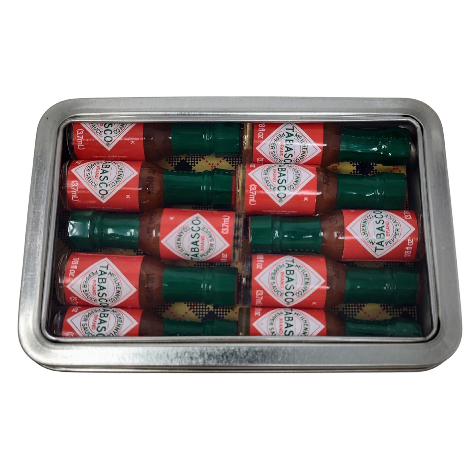 10 Tabasco Sauce Mini Bottle 1/8oz in Gift Tin Best Gift for Spicy Lovers NEW