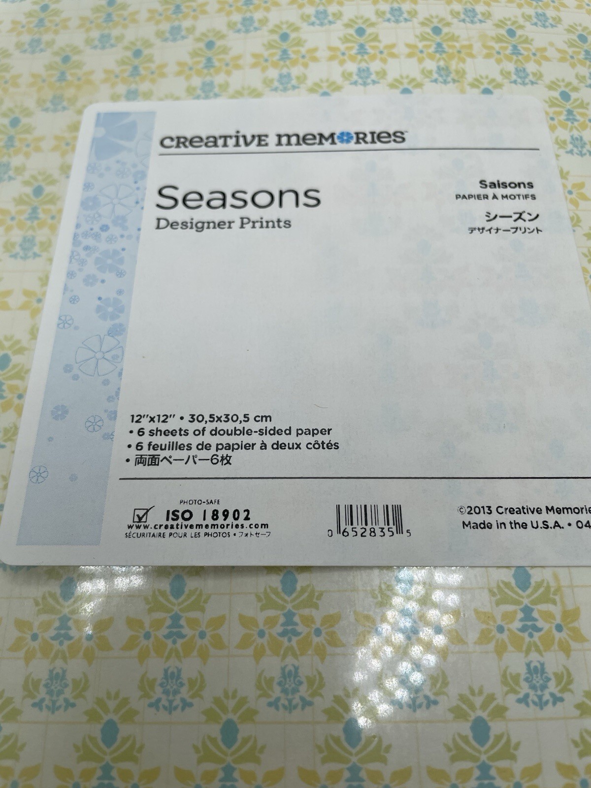 New Creative Memories SEASONS Double side Print Paper Pack Lot 2 packs