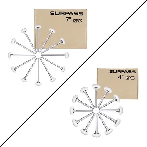 SURPASS 12 Pack 2'' Ultra-Quiet Nylon Garage Door Rollers, 4'' Stem, 6200-2RS