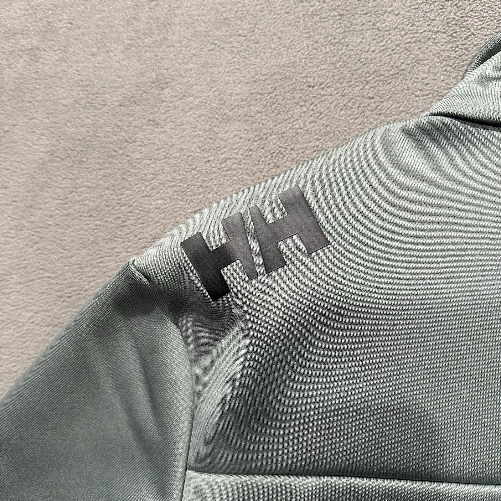 Helly Hansen Crew 2.0 Fleece Jacket Mens Large Gray Full Zip Performance Stretch