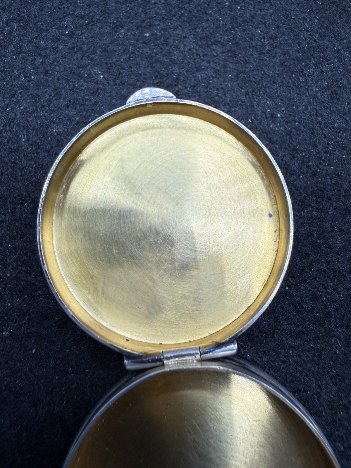 Thomae & Co Vintage Sterling Silver Pineapple Design Round Pill Box