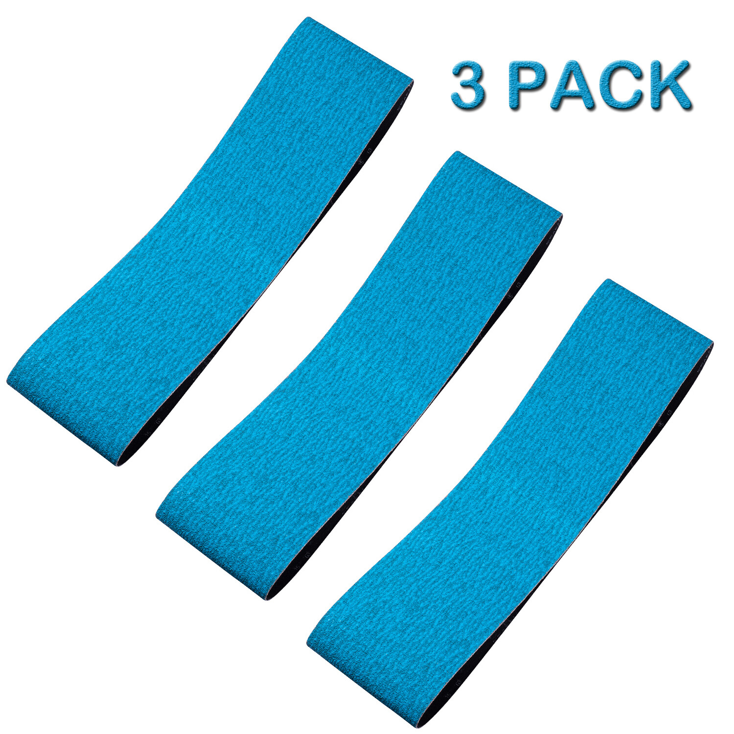 3PCS 6 x 48" Sanding Belts with Zirconia Grains SandPaper for Metal Grinding P36
