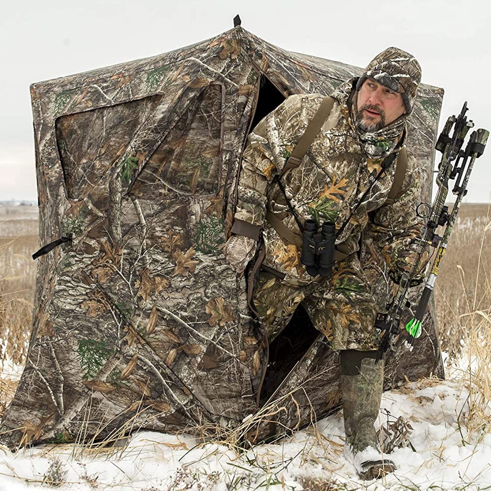 Ameristep AMEBL3022 Care Taker Kick Out Pop-Up Ground Blind, Premium Hunting
