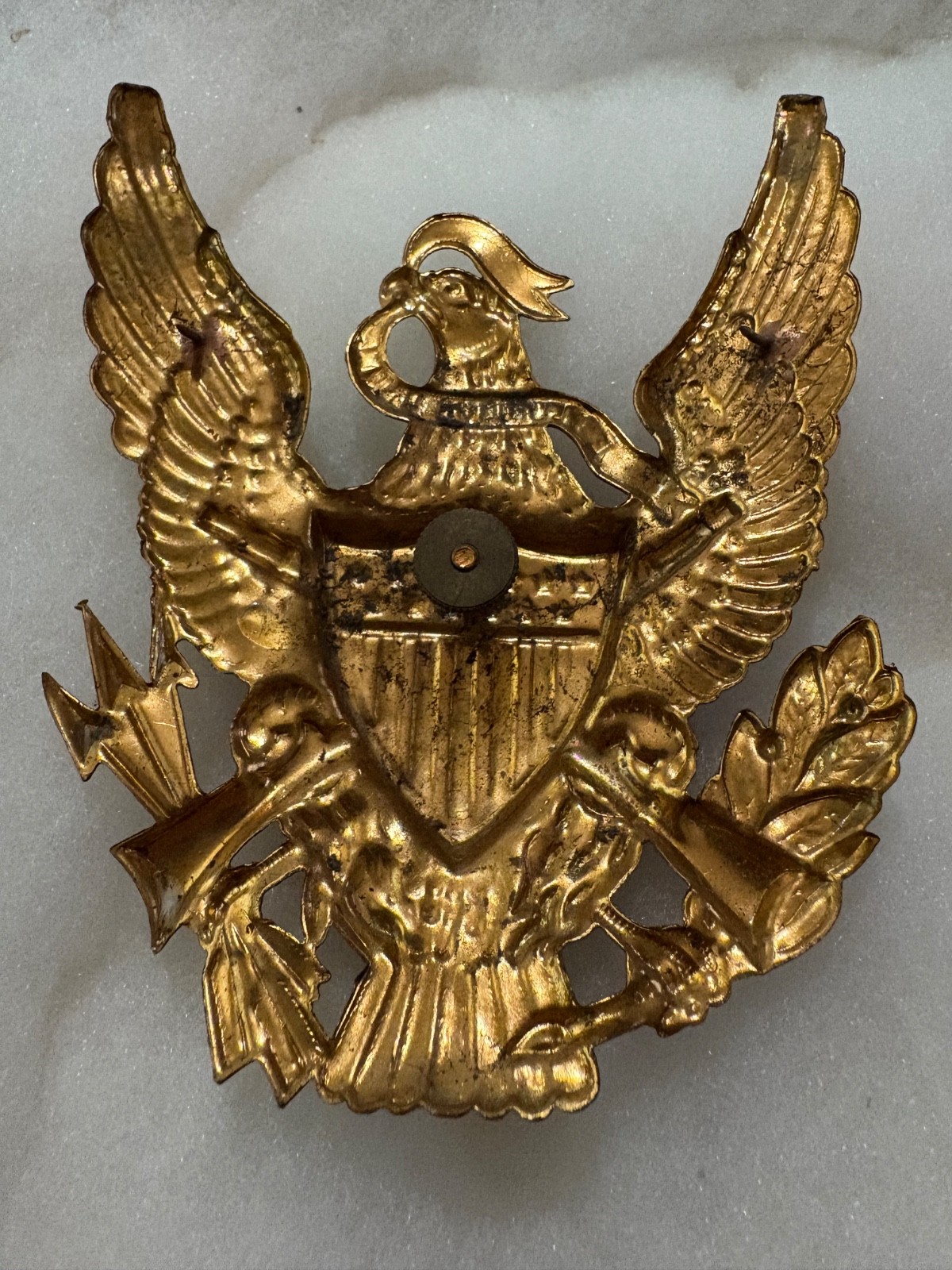 Original Brass U.S. Army Officers Dress Hat Badges