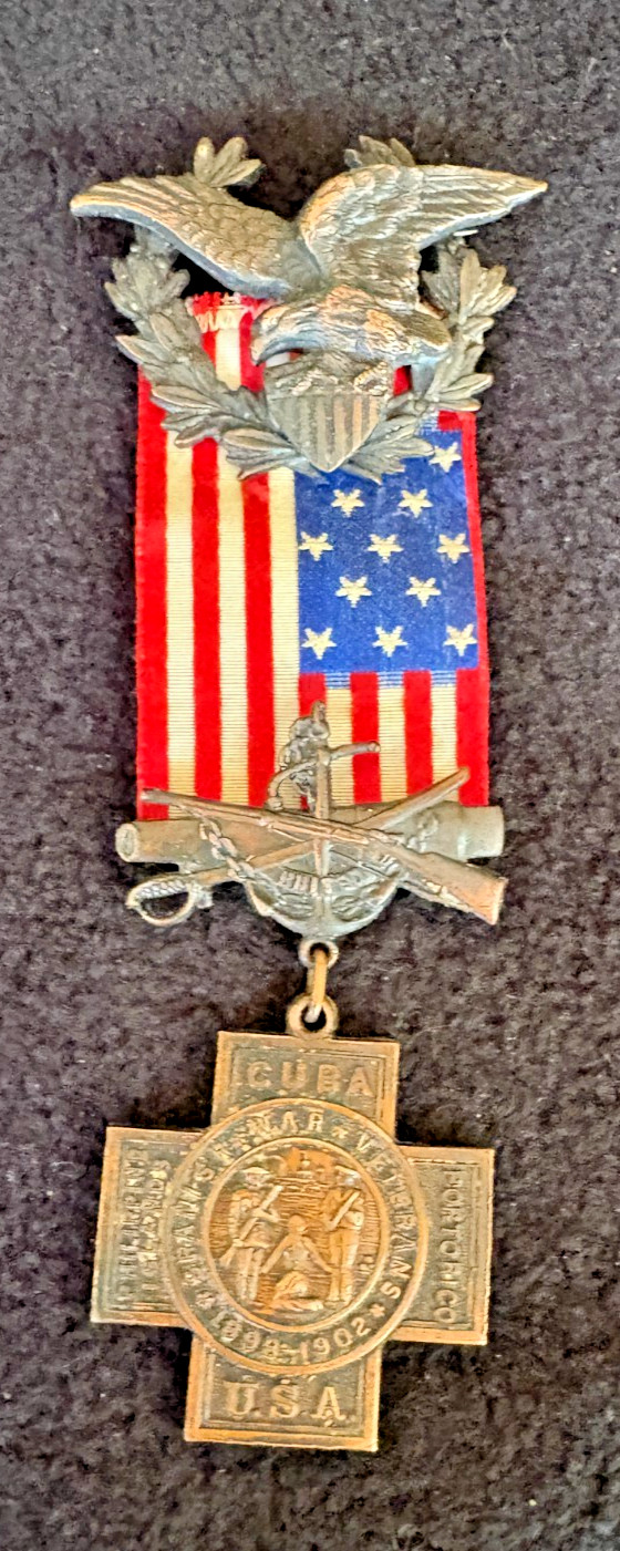 SPAN/AM War "UNITED SPANISH WAR VETERANS" #RD MEMBER MEDAL - USWV