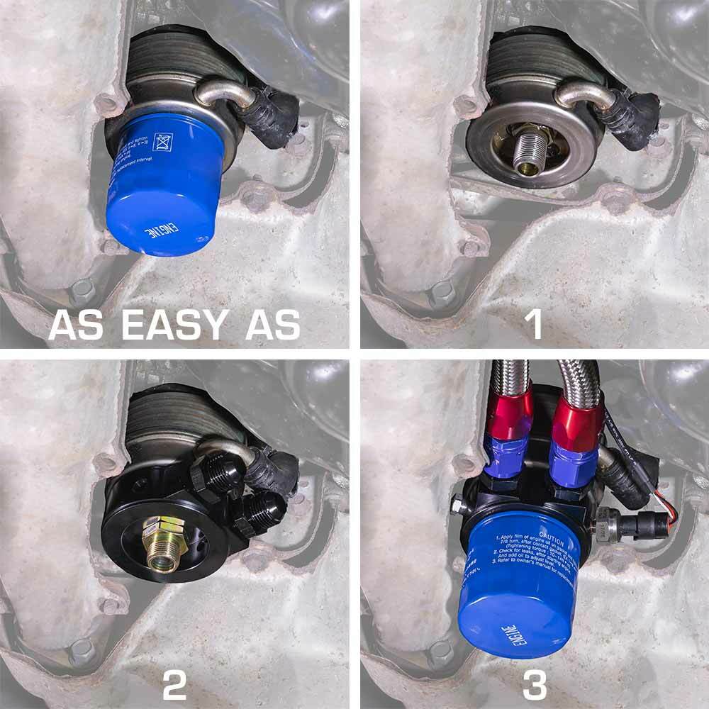 GlowShift Oil Cooler Feed Sandwich Adapter Plate - 3/4 UNF-16 Thread