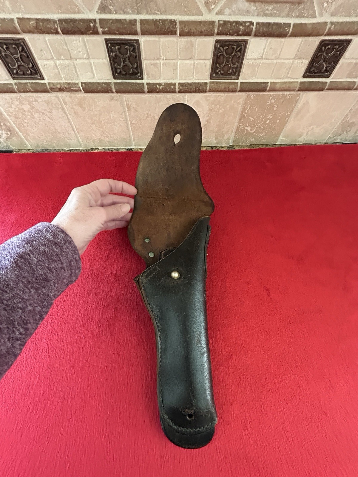 100% Original USGI M1911A1 .45 Black Leather Belt Holster Korean War