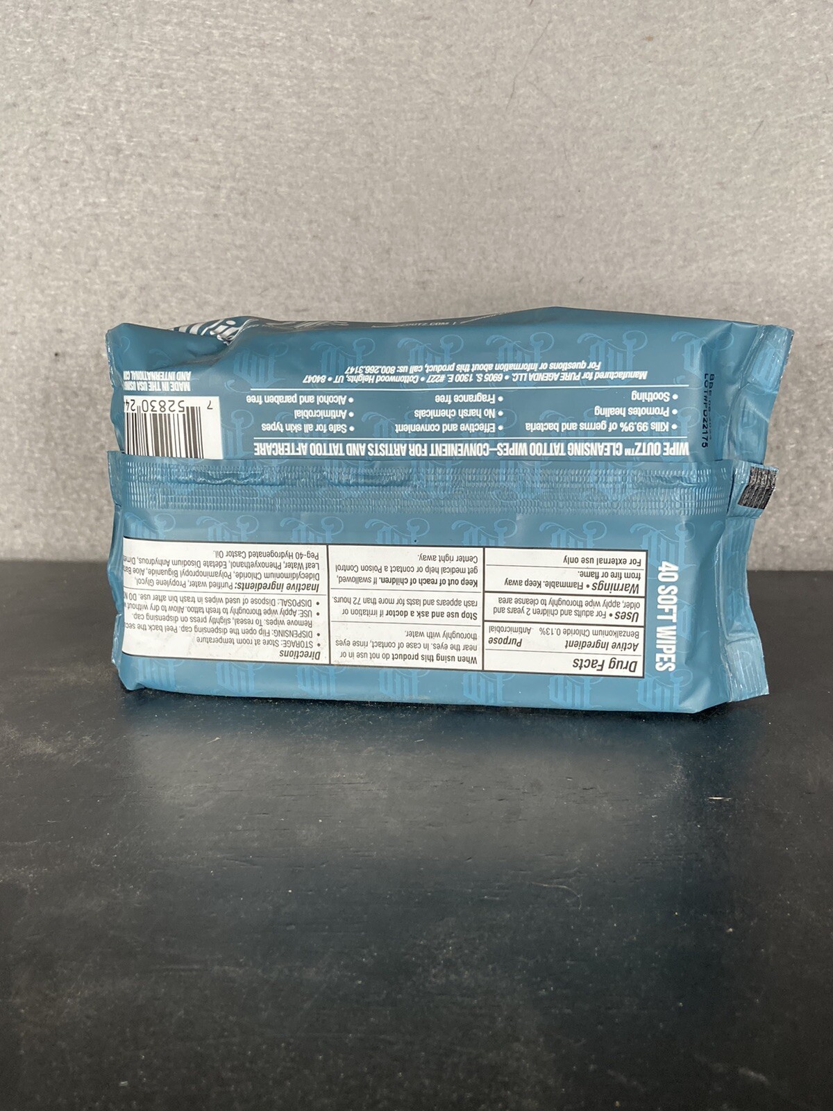 Wipe Outz Cleansing Tattoo Wipes For Tattooing & Tattoo Aftercare Kit 40 Count