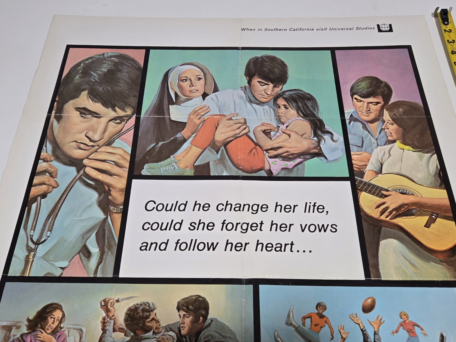 ELVIS PRESLEY Change of Habit 1969 US OG One Sheet MOVIE POSTER Mary Tyler Moore