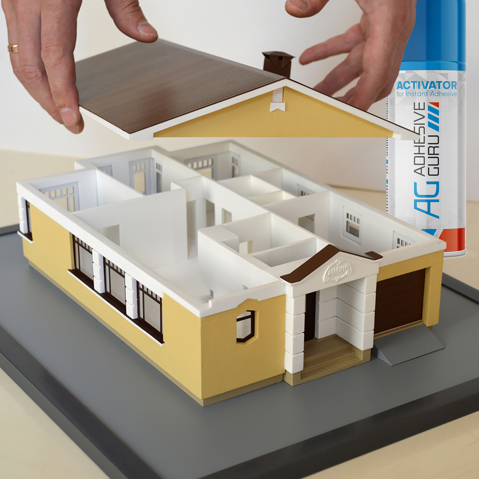 Adhesive Guru Super Ca Glue with Activator (2x4.5 oz-2x16.9 fl oz) 2 Pk