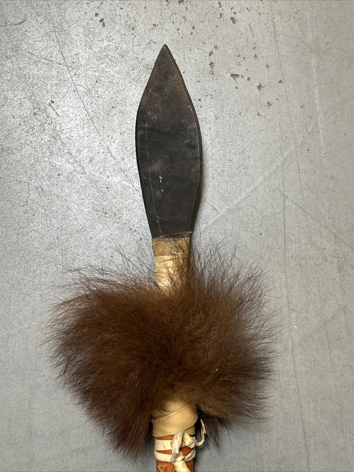 Vintage Native American Ceremonial Lance Spear Indian Lance 66” Replica L. Notah