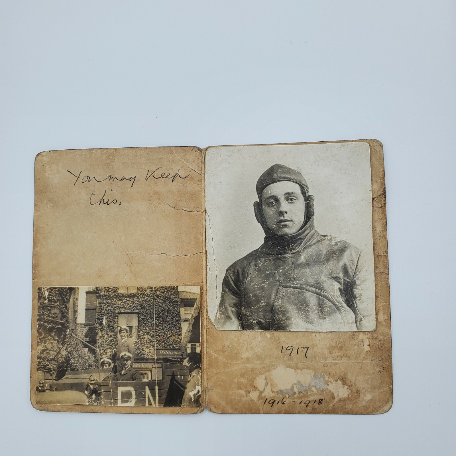 Original WW1 RFC WW2 RAFVR ADCC Officer ID Photo Group Albert Henry Adams Pilot