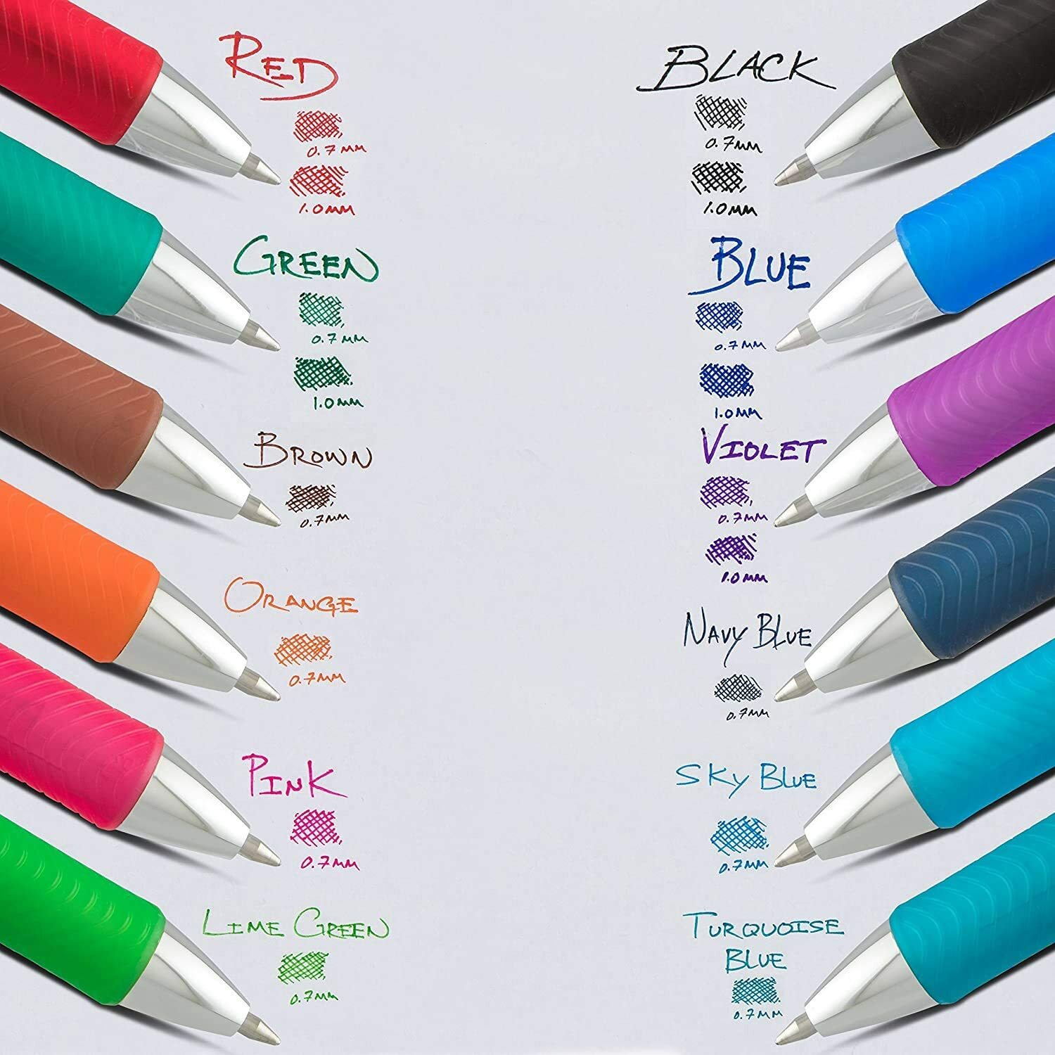 Pentel LR7 EnerGel Gel Pen Ink Refills, Metal Tip, 0.7mm Medium Point, 6 Packs