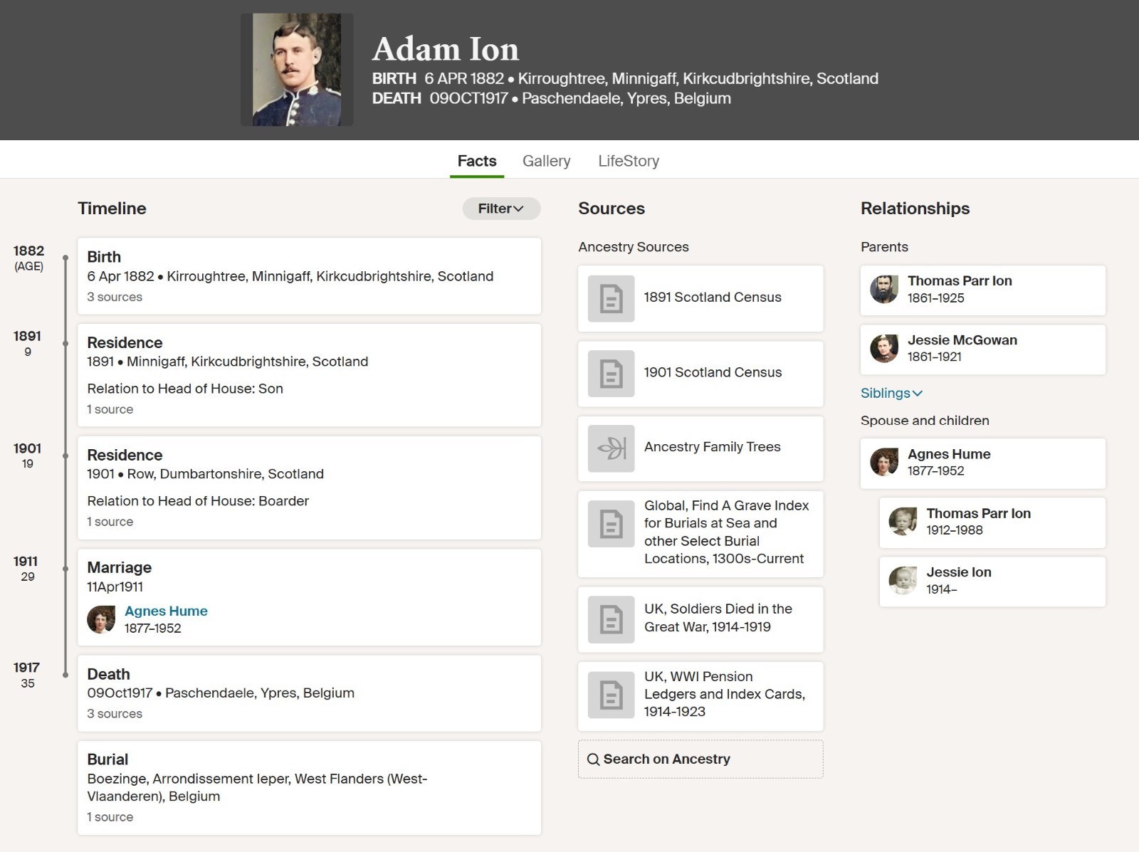 Scots Guards PIPER Killed in Action 1917 Police Constable Stranraer WW1 Medals