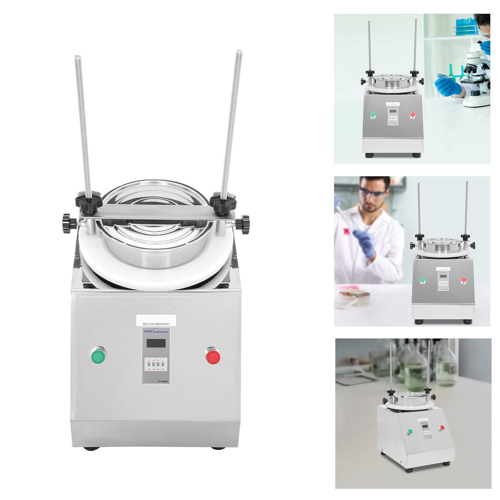 Electric Vibrating Sieve Shaker Lab Sifter Shaker 1-7 Layer Stainless Steel 125W