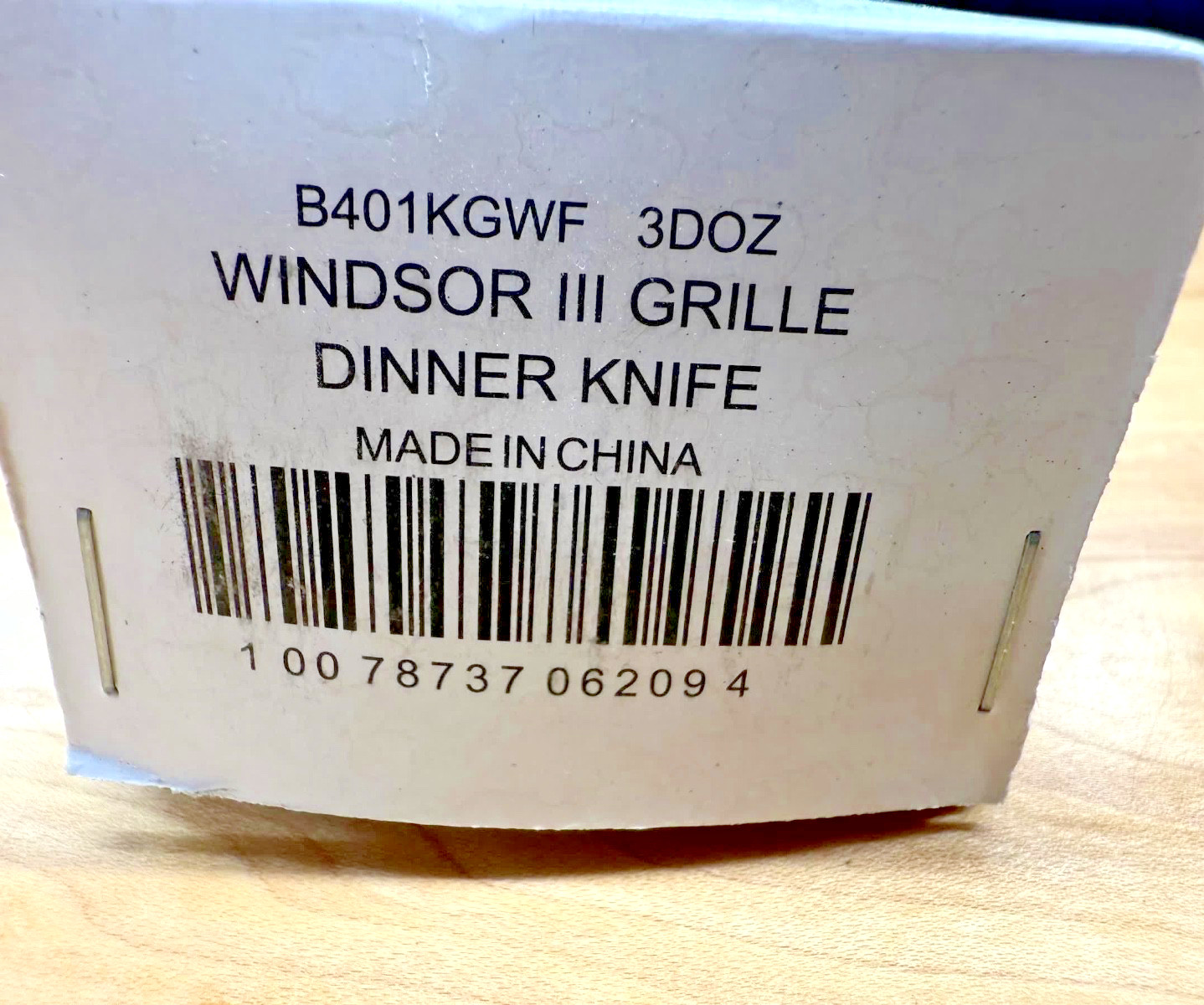 Oneida B401KGWF Delco© Windsor III™ Stainless Steel Dinner Knife Qty 36 Catering