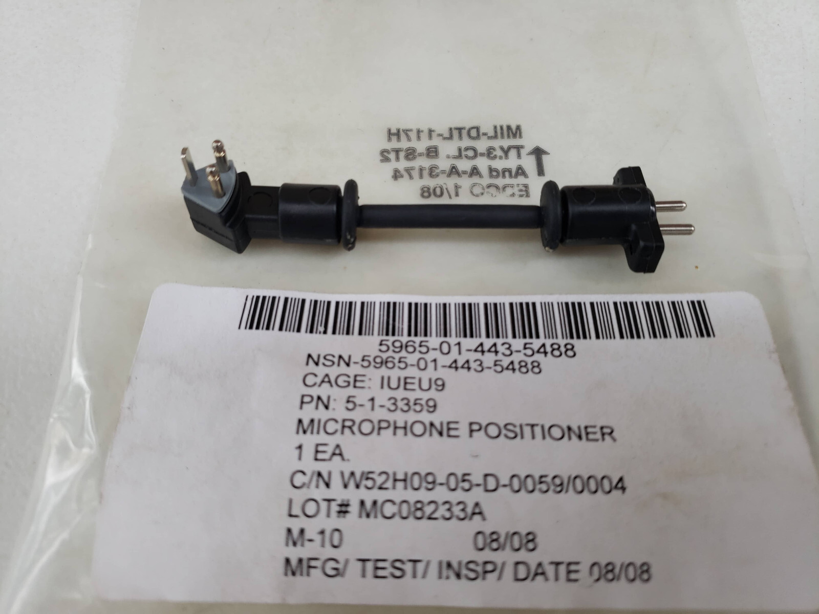 🇺🇸NEW M45 Gas Mask VPU Microphone Positioner NSN 5965-01-443-5488 / 5-1-3359