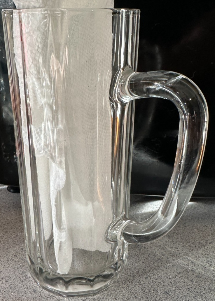 Berliner Pilsner Clear Glass Stein Mug One Pint Bear Logo