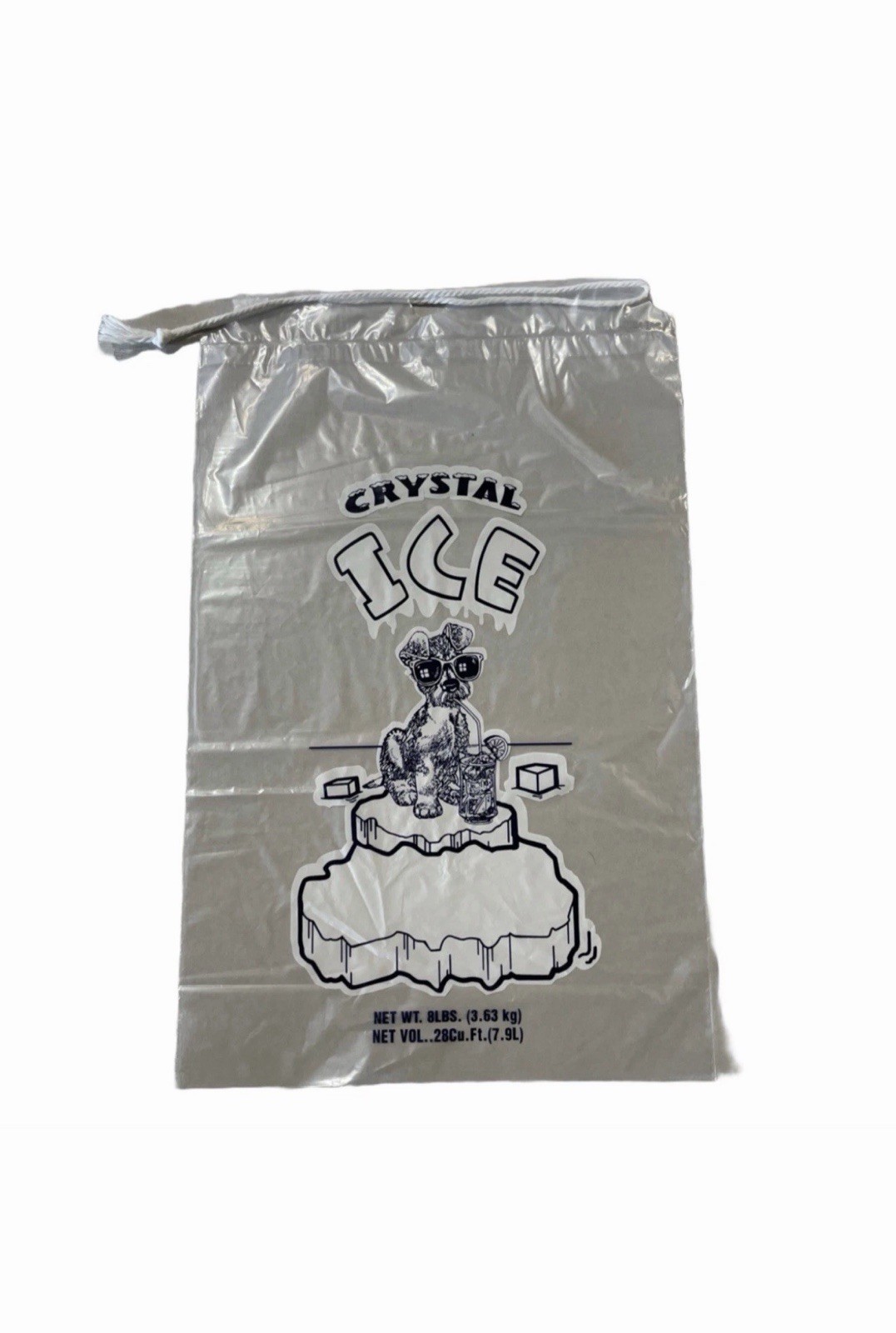 8 lb / 10 lb / 20 lb Ice Bags with Drawstring Commercial Grade Free Shipping