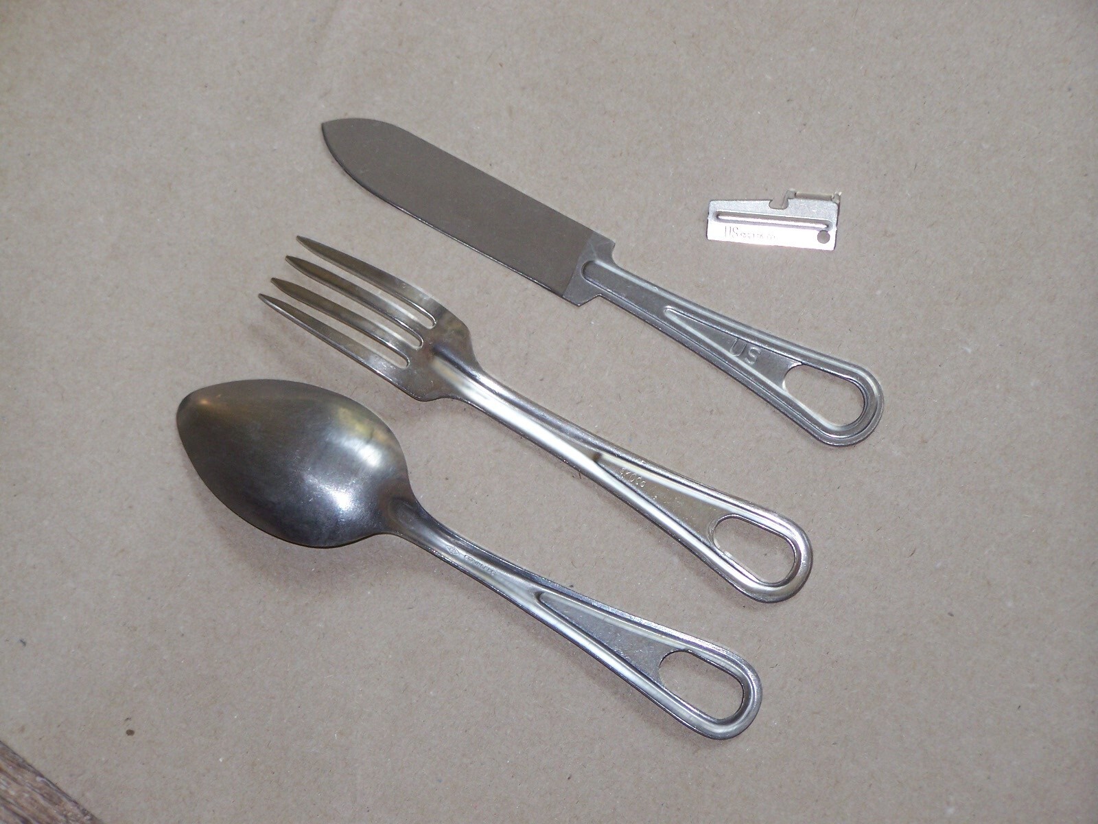 Spoon Knife Fork Utensil SKOCO Utica f Ration Kit Military Camping + Shelby P38