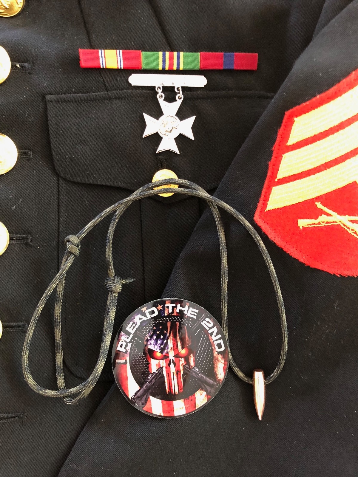 HOG TOOTH Paracord .30 Cal ...Necklace ...+ 1 Decal ....Wood Camo