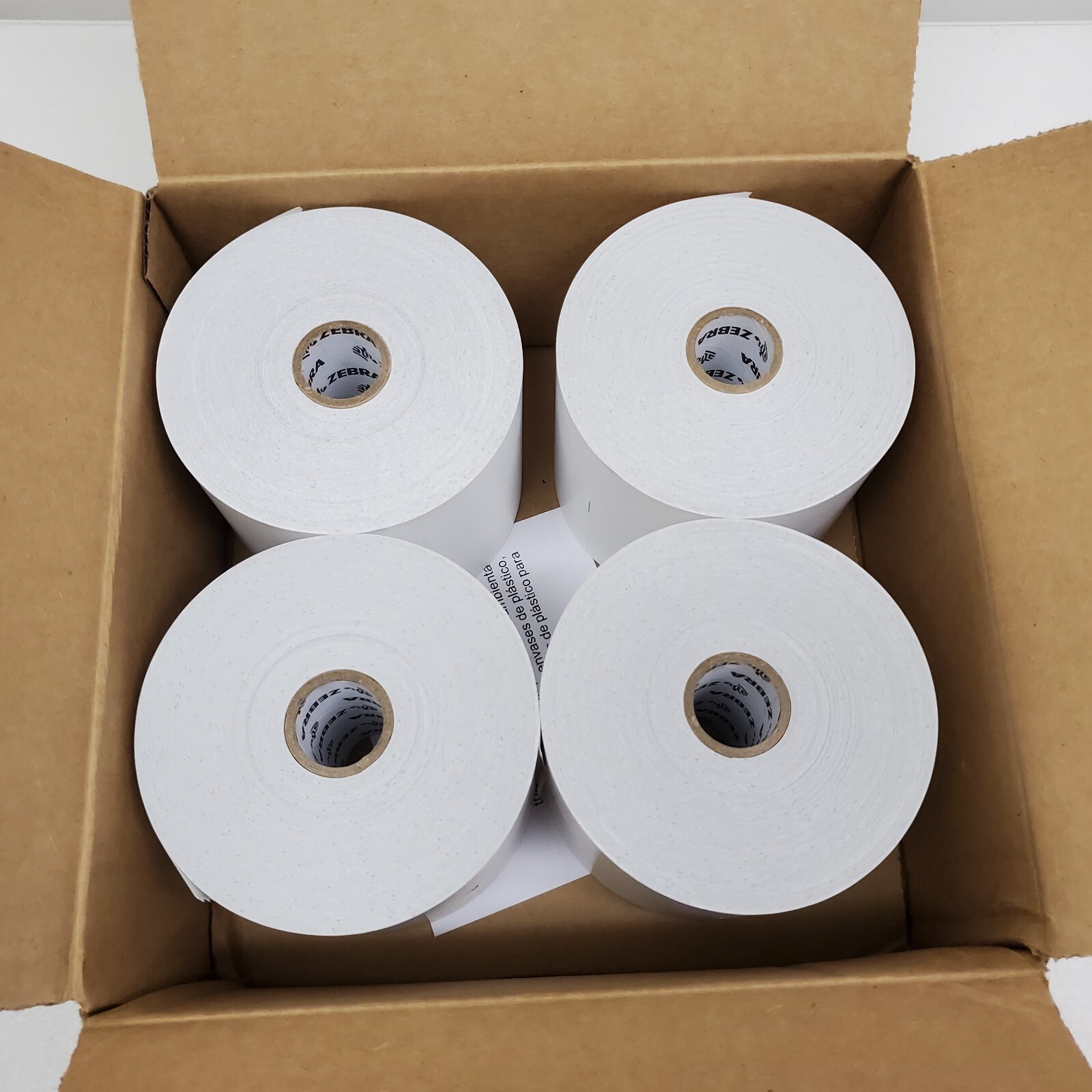 Zebra 4" x 6" Z-Select 4000D 7 mil Tag OEM Thermal Labels - 4 Rolls 10015364 NEW