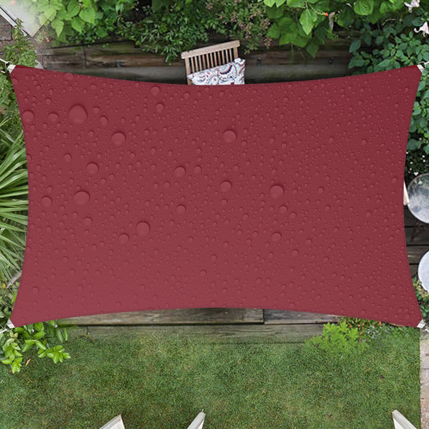 8' x 12' Waterproof Sun Shade Sail Fabric Outdoor Canopy Patio Awning Cover