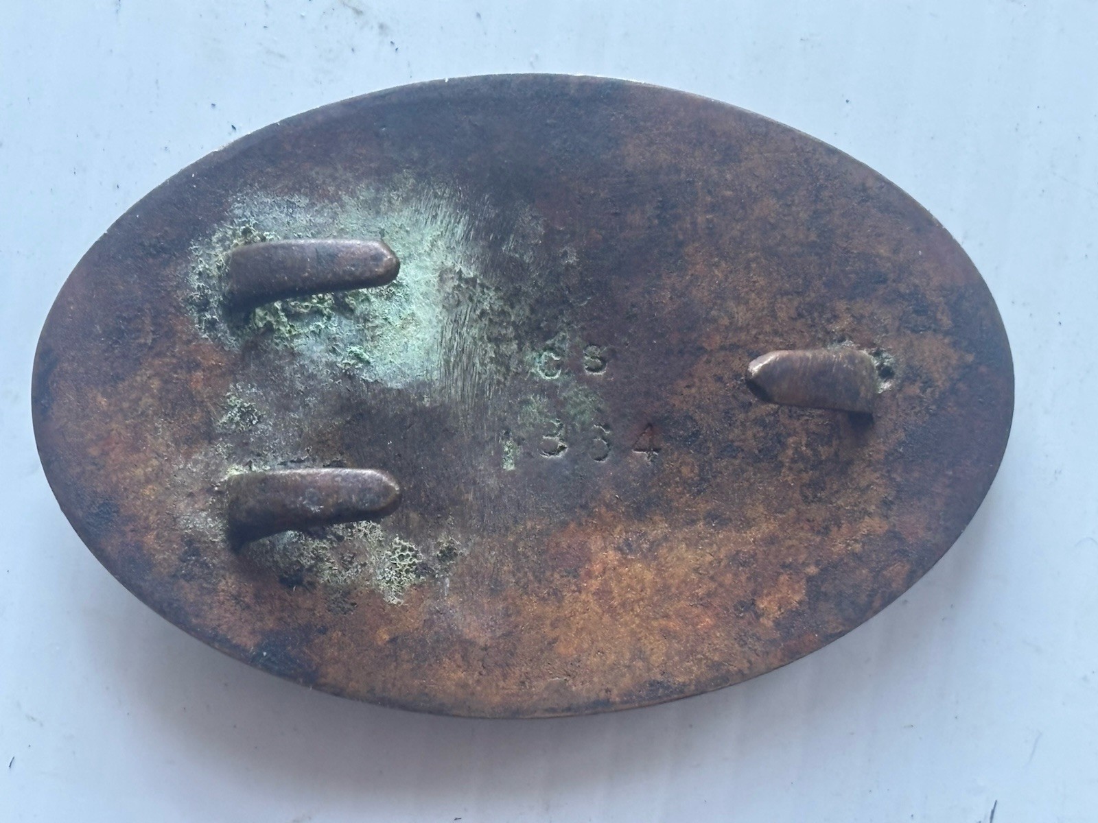 VINTAGE CIVIL WAR CONFEDERATE TEXAS BELT BUCKLE. EARLY REPRODUCTION