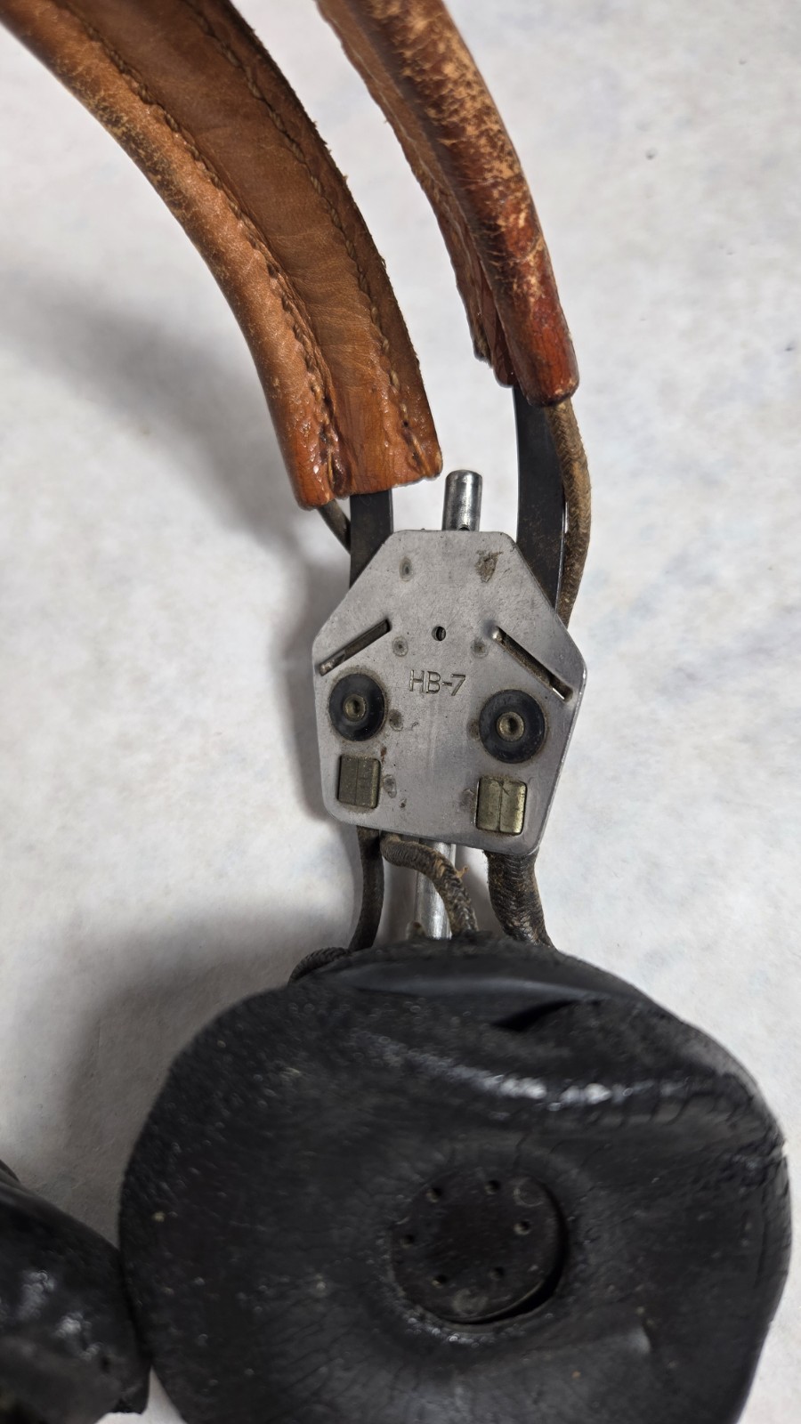 WWII USAAF AAF Pilot ANB-H-1 Receiver Headset HB-7 BEST Mfg Co. NOT TESTED