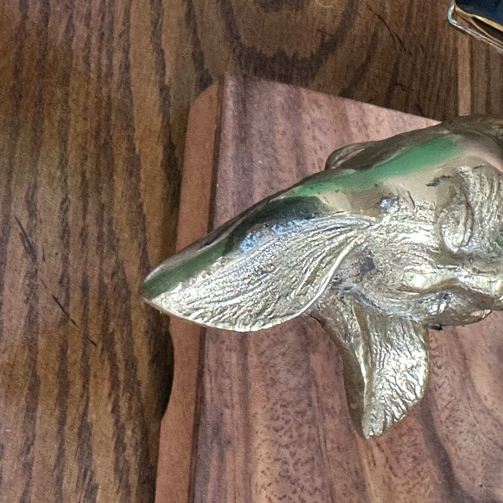 Vintage Sleeping Brass Bunny Rabbit Shelf Sitter