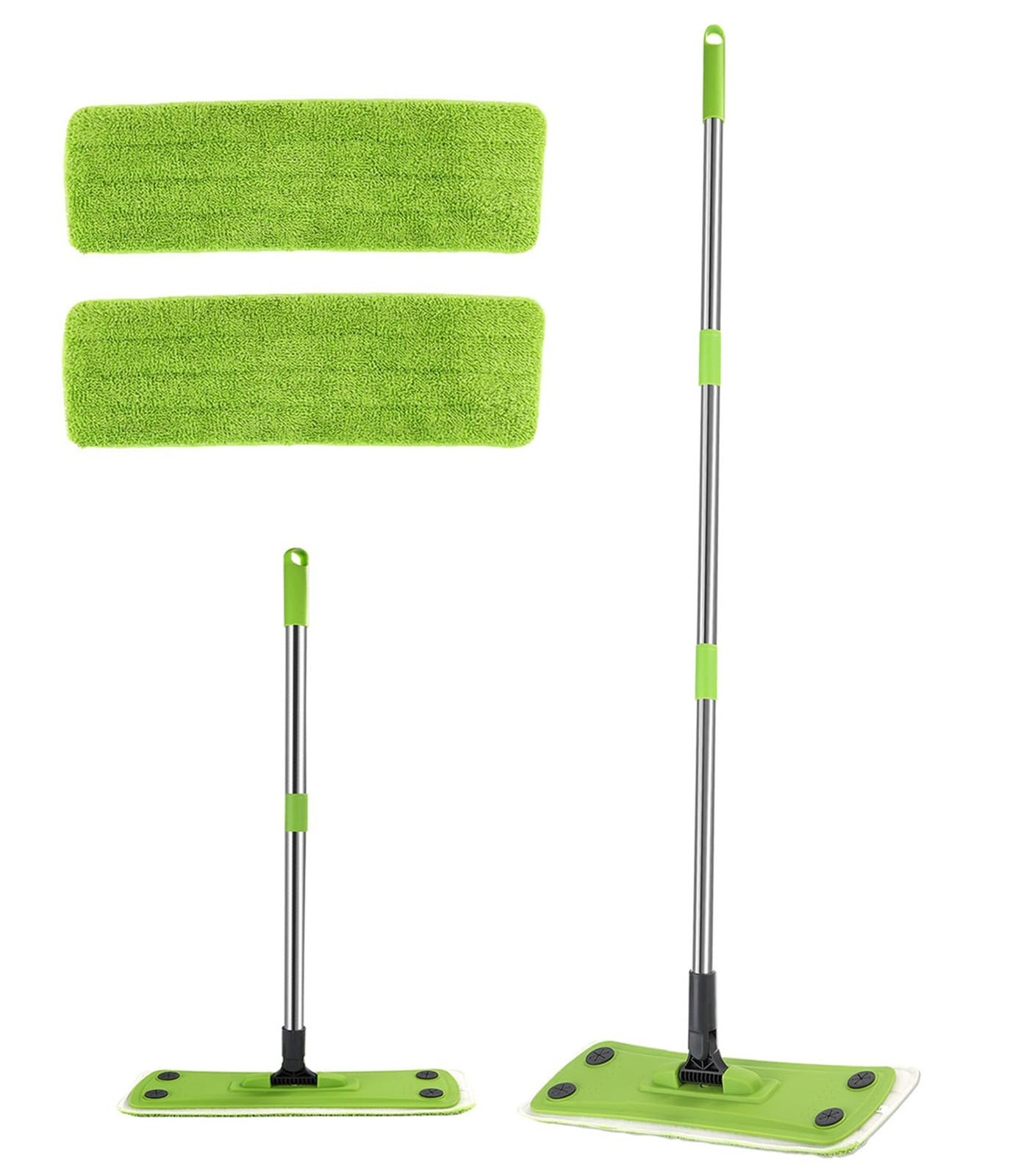 Green Mop, Flat Mops for Floor Cleaning with Long Handle, Small Dry Mops, Hom...