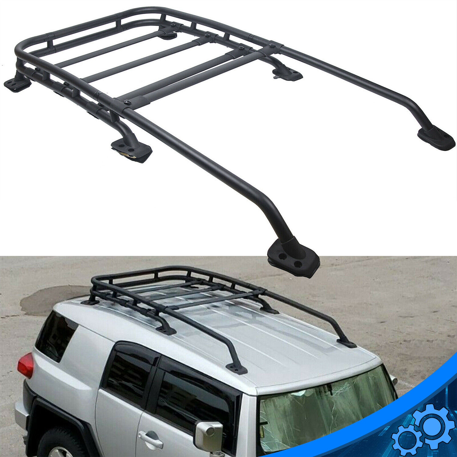 For Toyota FJ Cruiser 2007-2014Factory Style Aluminum Roof Rack Rail Top Cargo