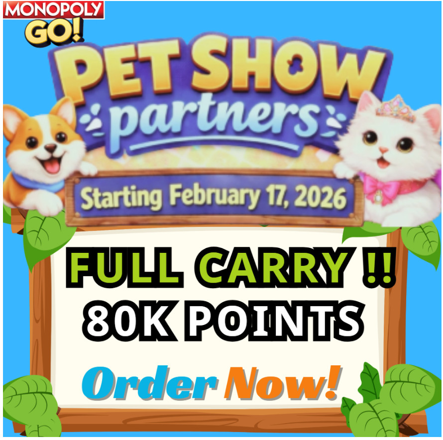 🔥Monopoly Sticker Go 🔥 (Pet Show Partners Available) 1-6⭐FAST DELIVERY⚡24/7