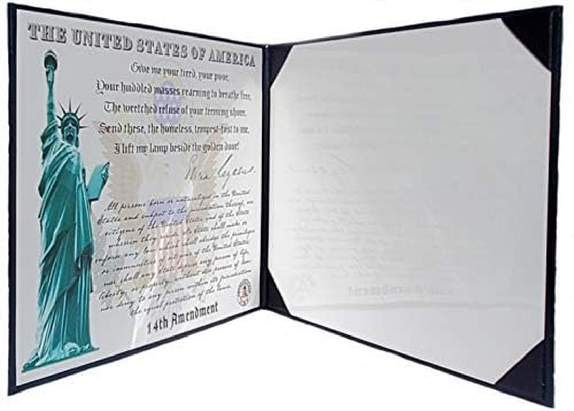 U.S. Citizenship and Naturalization Certificate Holder. Gold American Eagle Logo