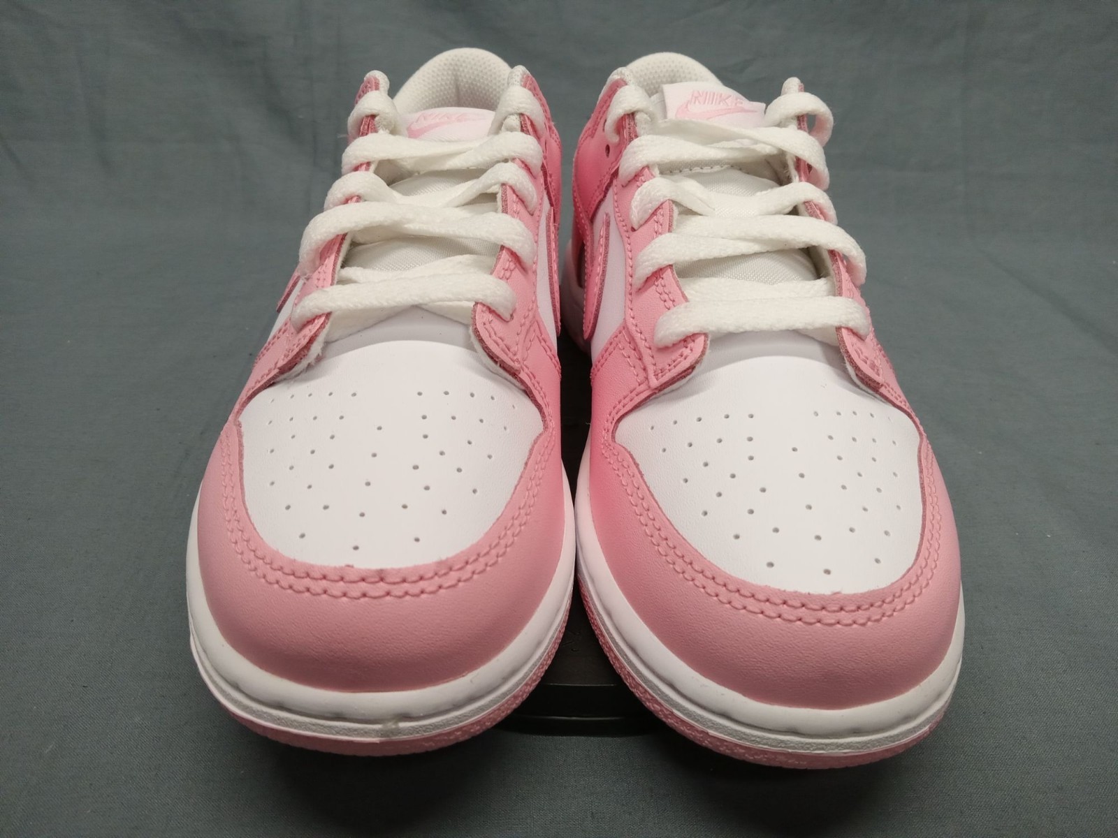 Nike Dunk Low (PSE) Sneakers White Soft Pink Girls Size 3Y NEW NO BOX!