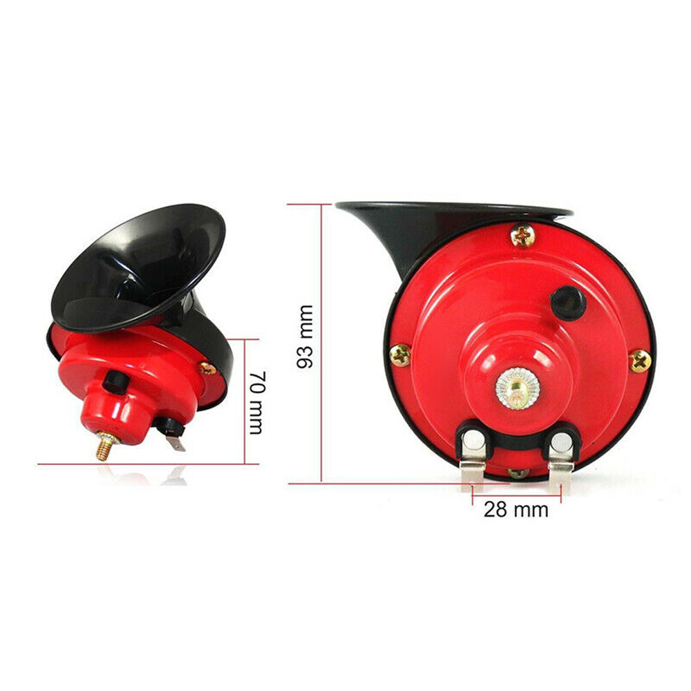 2x 12V 300DB Super Loud Train Horn Waterproof Motorcycle Car Truck SUV Boat Red