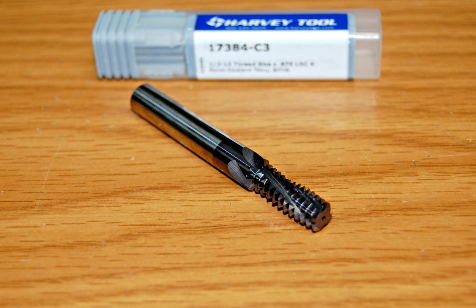THREAD MILL .3500" x 1/2-13 4 FLUTE COOLANT THRU CARBIDE COATED HARVEY# 17384-C3
