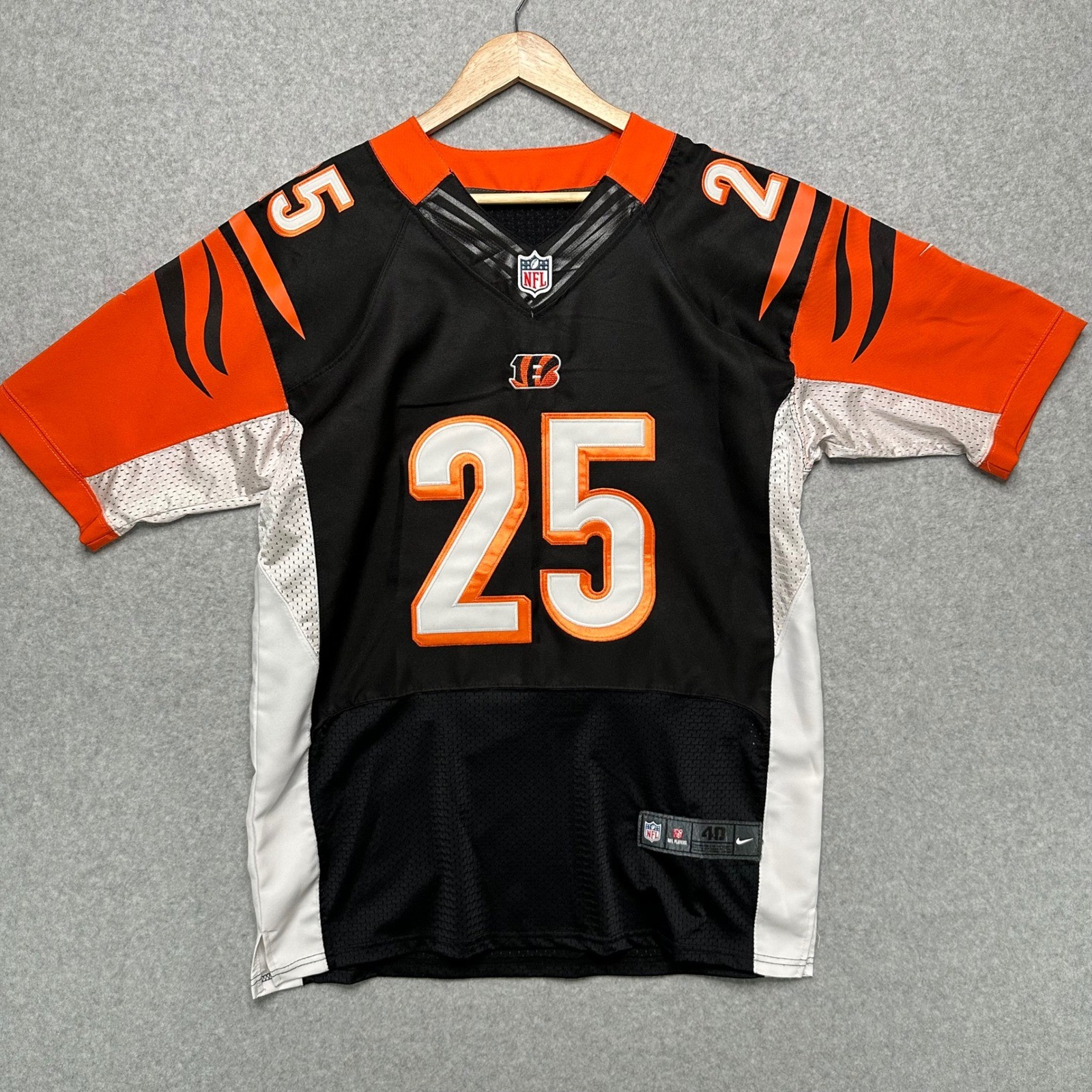 Nike Cincinnati Bengals Giovani Bernard 25 Elite On Field Jersey Mens 40 Medium