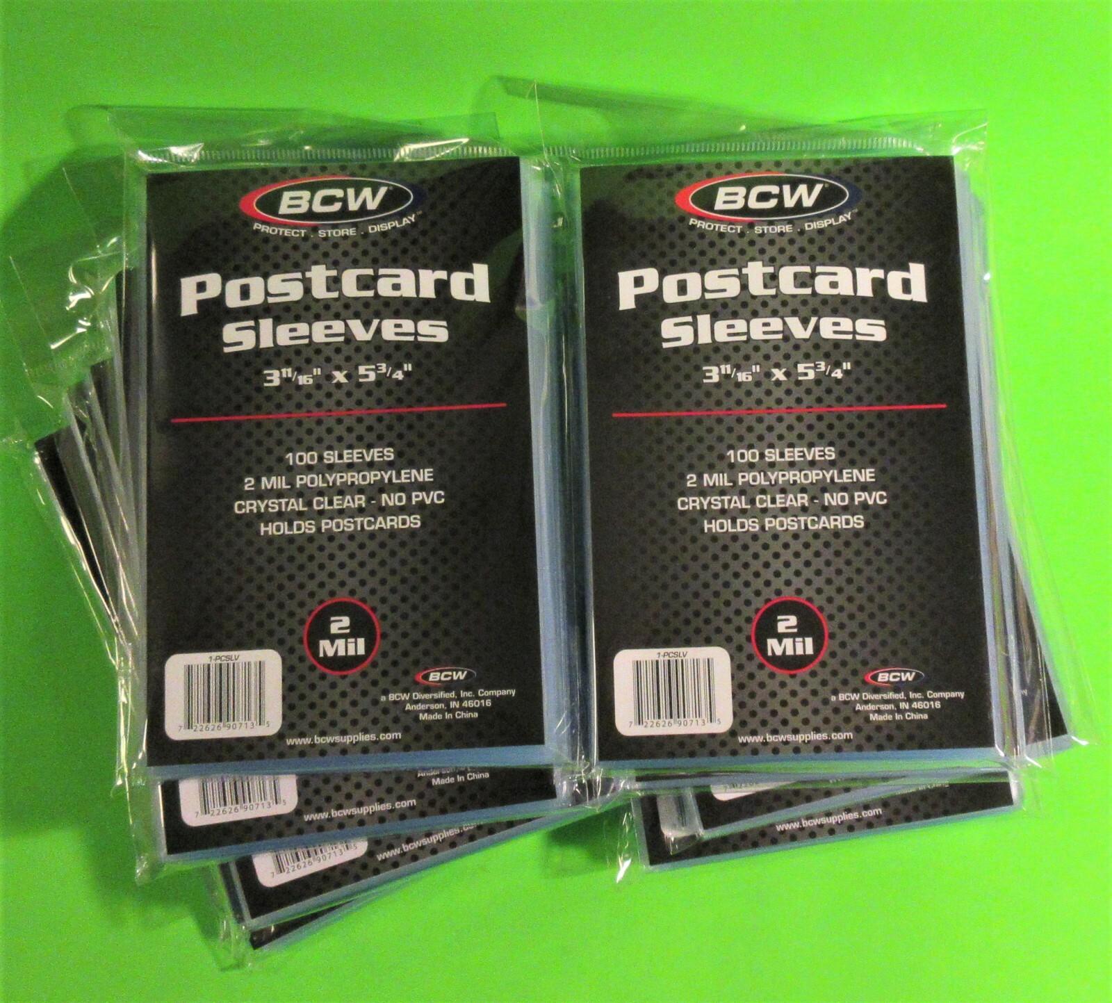 1000 U.S. POSTCARD POLY SLEEVES, CRYSTAL CLEAR - 3-11/16" x 5-3/4"-FREE SHIPPING