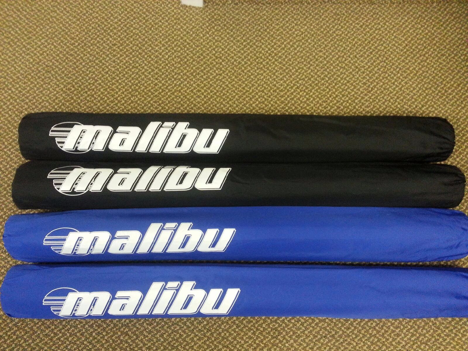 36" Malibu 2 3/8" Trailer Guide Boat Pads PVC Post Covers Sold in Pairs - Black
