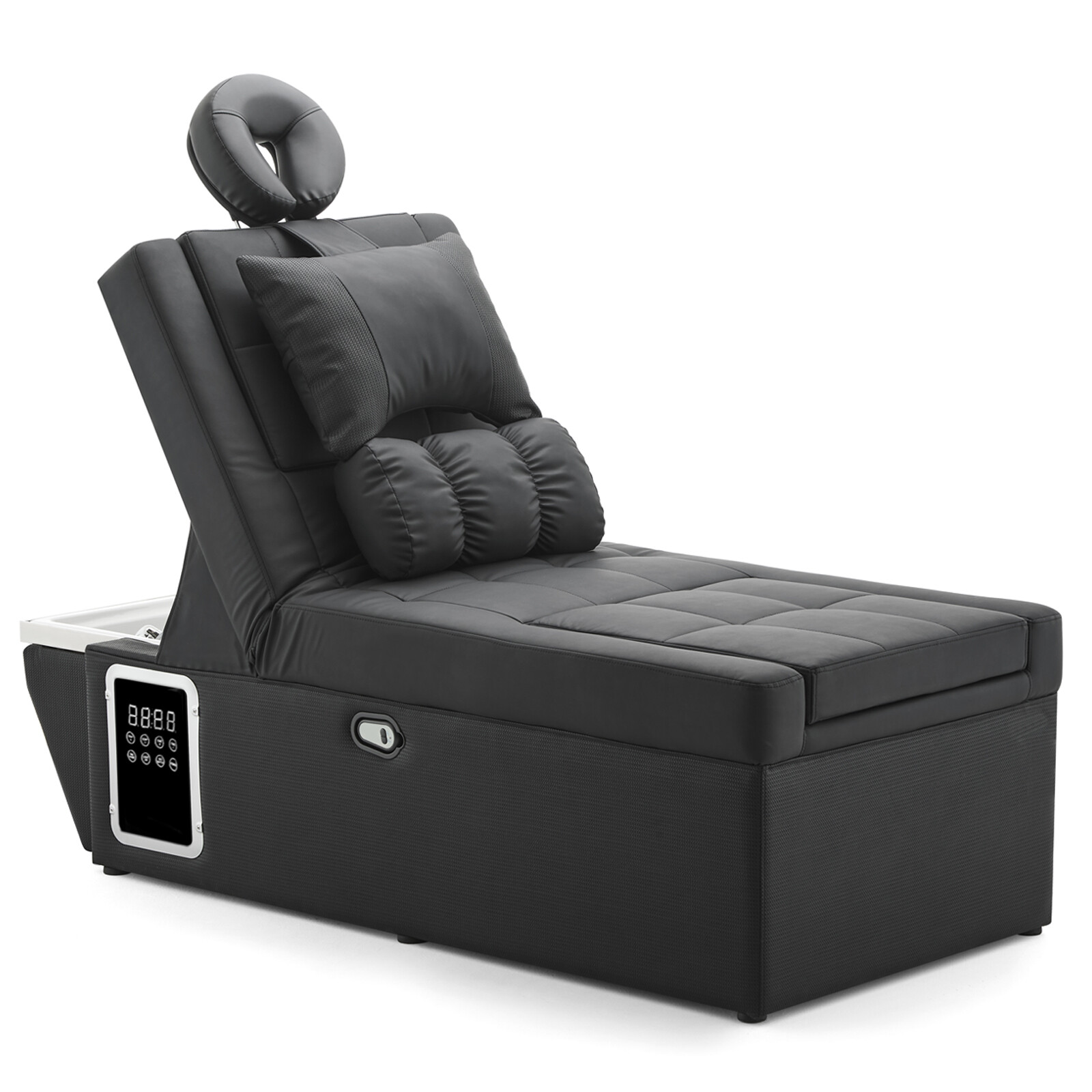 Black Shampoo Bowl Massage Bed Head Therapy Foot Bath Backwash Spa Salon Beauty