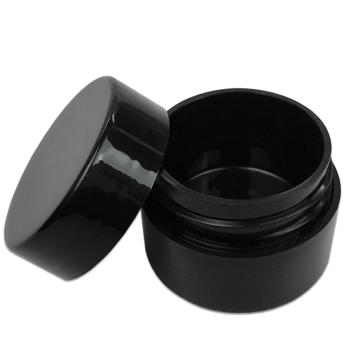 24 Pieces 7G/7ML Black Thick Cosmetic Sample Container Jars with Lid BPA Free