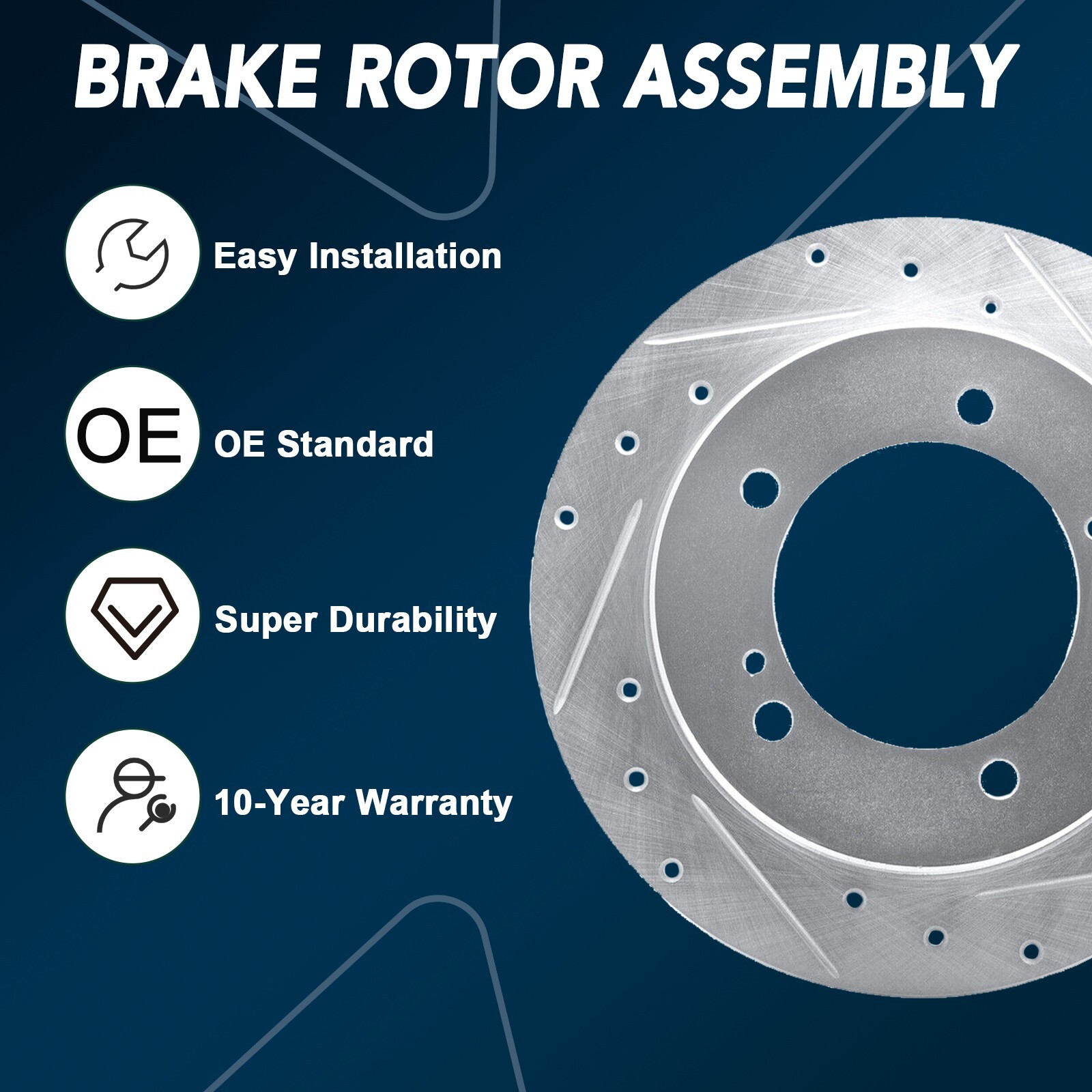Front & Rear Drilled Disc Brakes Rotors for 2005-21 Chrysler 300 2006-20 Charger