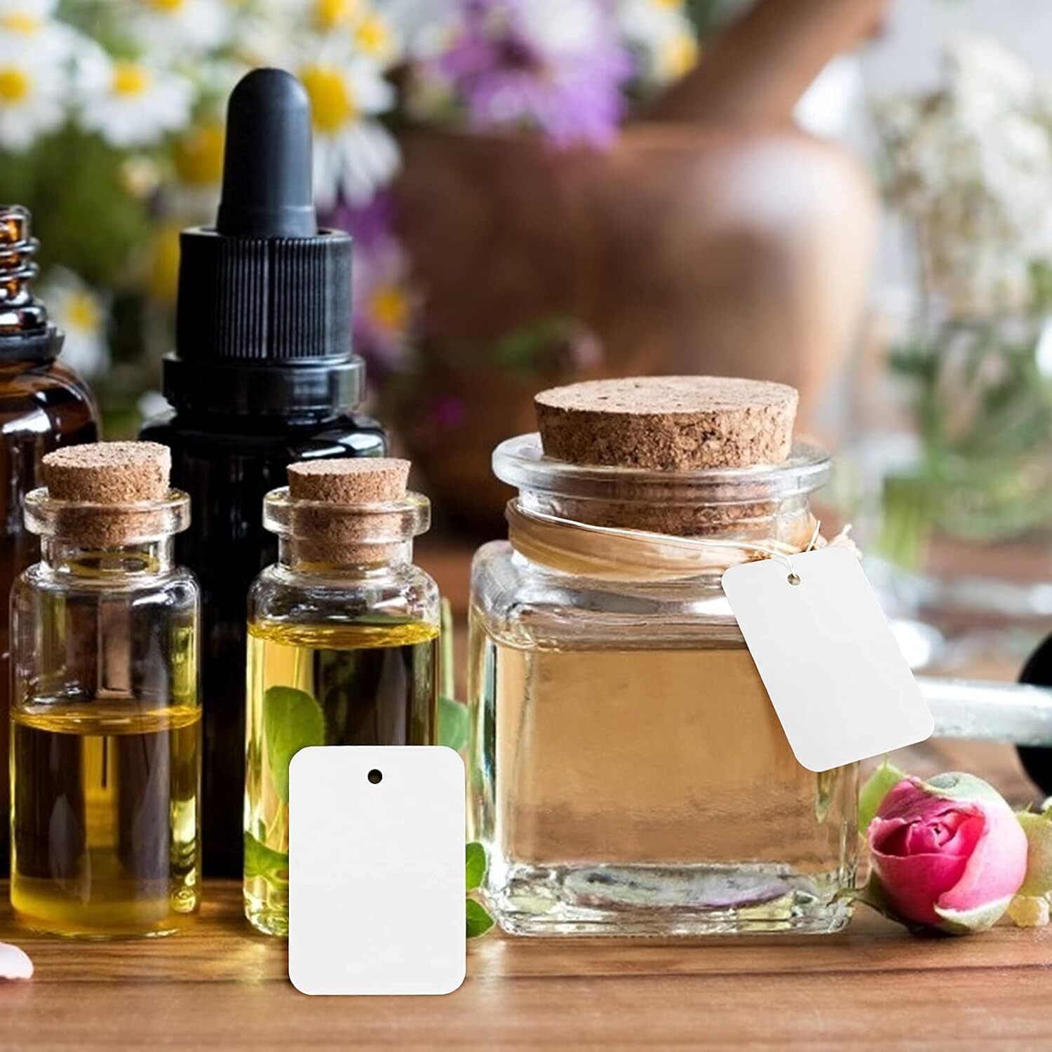 1000Pcs Price Tags, White Clothing Tags for Retail, Small Kraft Paper Tags for L