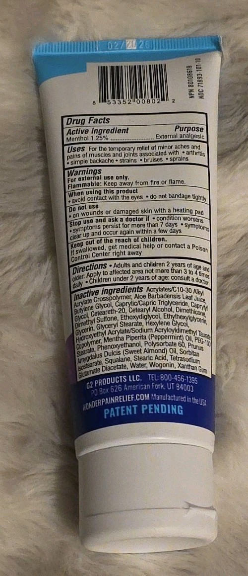 Arthritis Wonder - 4oz - Cream for Joint Pain Relief Exp 02/26+ PAO 12 Months