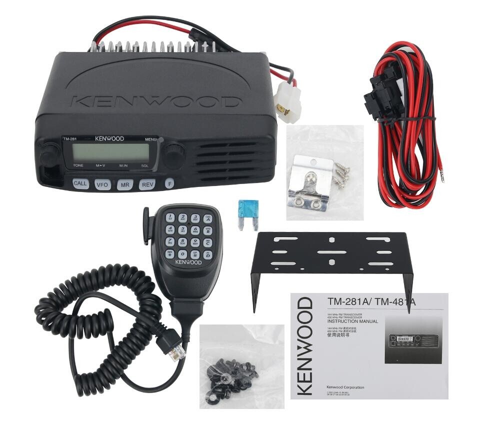 NEW TM-281A FM Transceiver KENWOOD Car Radio Station 10-50KM VHF 136-174MHZ 65W