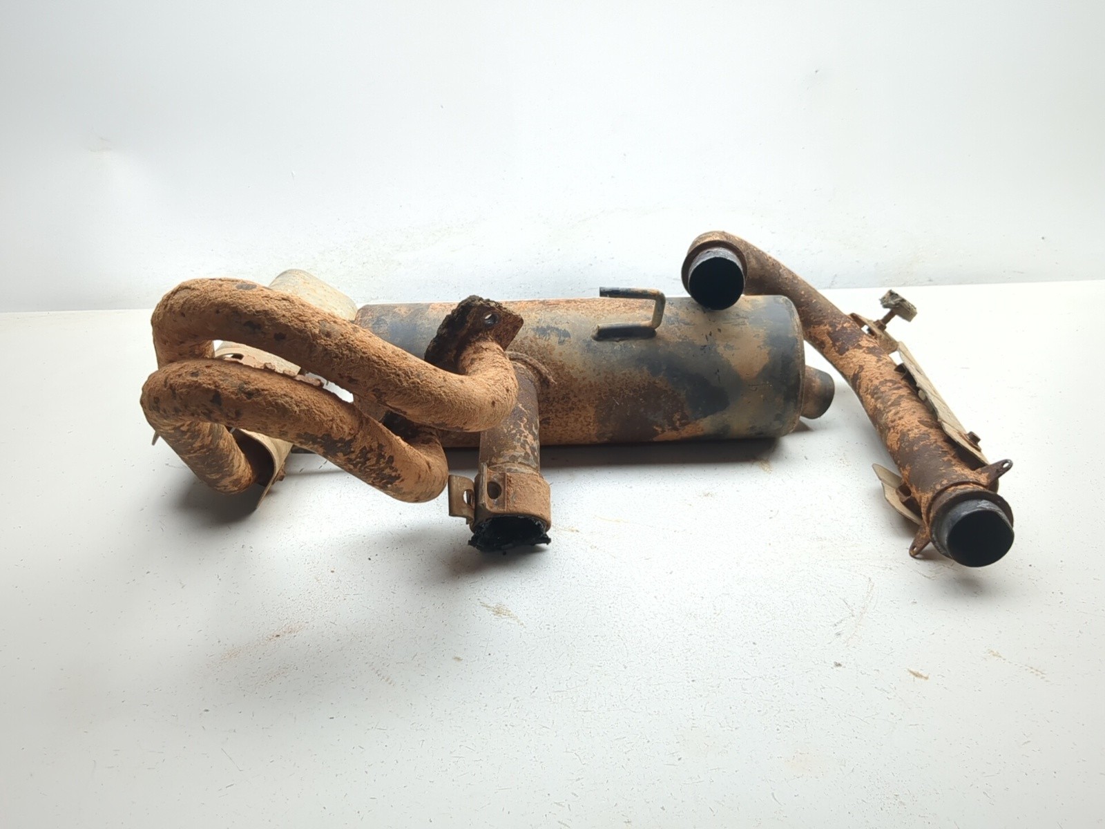 08-14  Polaris RZR S 800 Full Exhaust Header Pipe Muffler Silencer Can