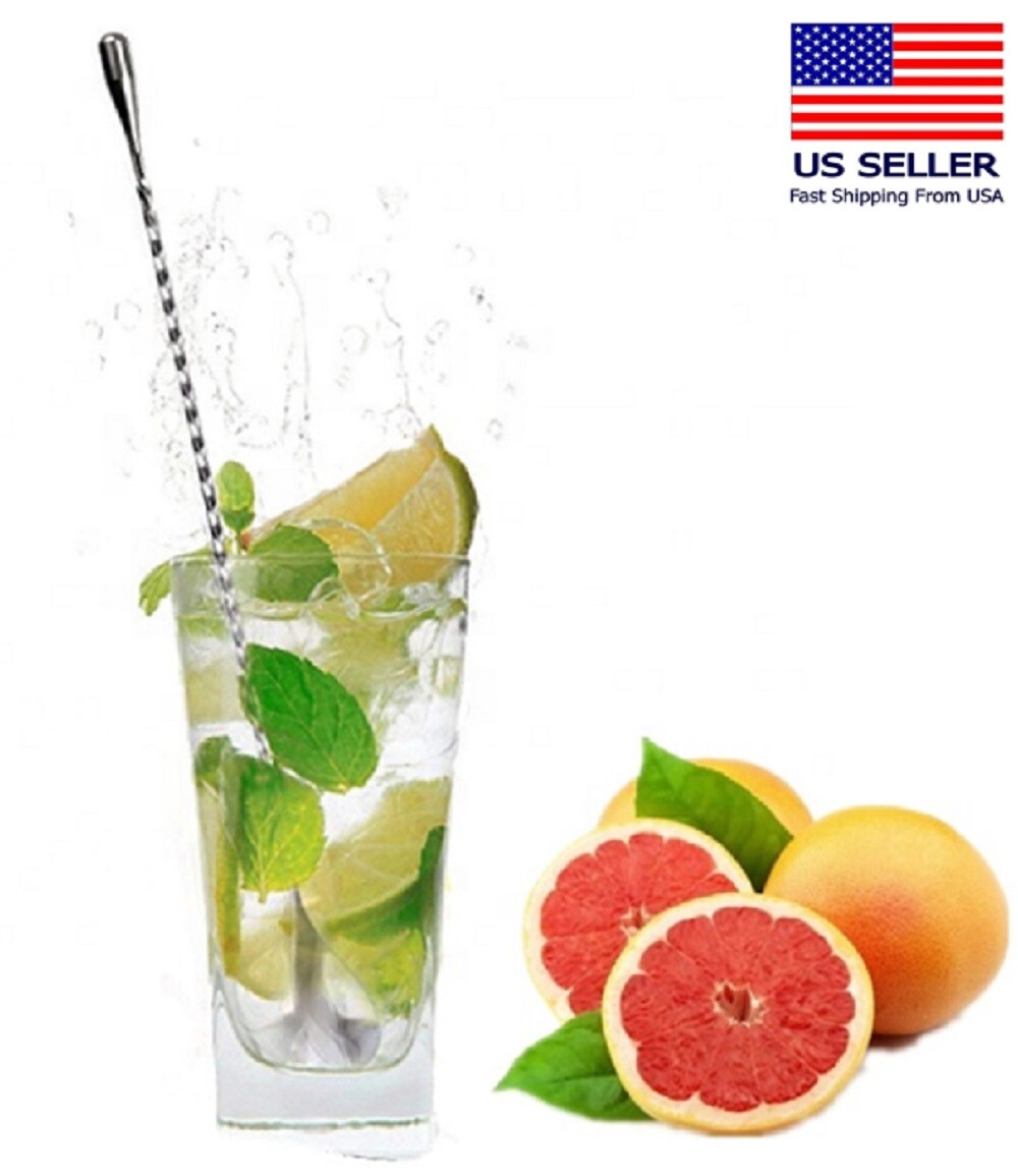 12in Stainless Steel Bar Spoon Professional Cocktail Mixing Spoon for Bartender