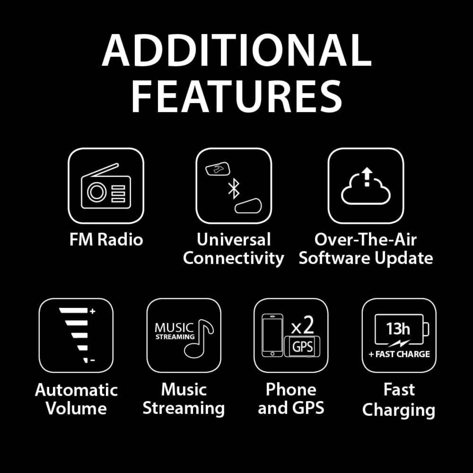 Cardo 2X Motorcycle 2-Way Helmet Bluetooth Communication System Headset Intercom